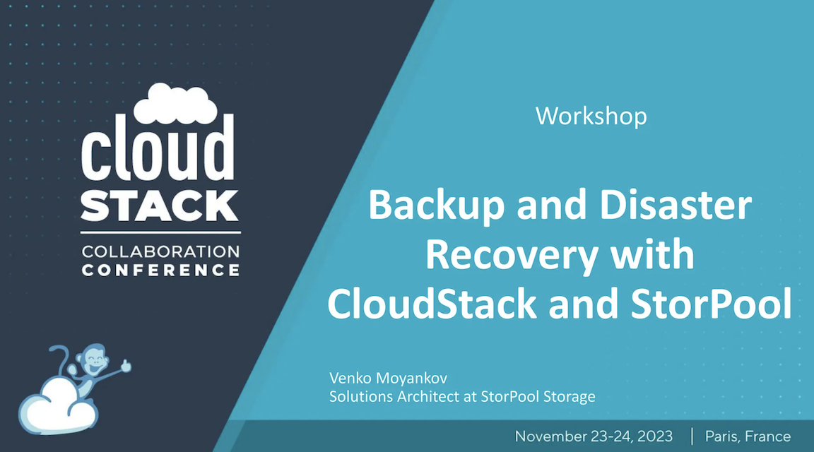 Backup and Disaster Recovery with CloudStack and StorPool - slides