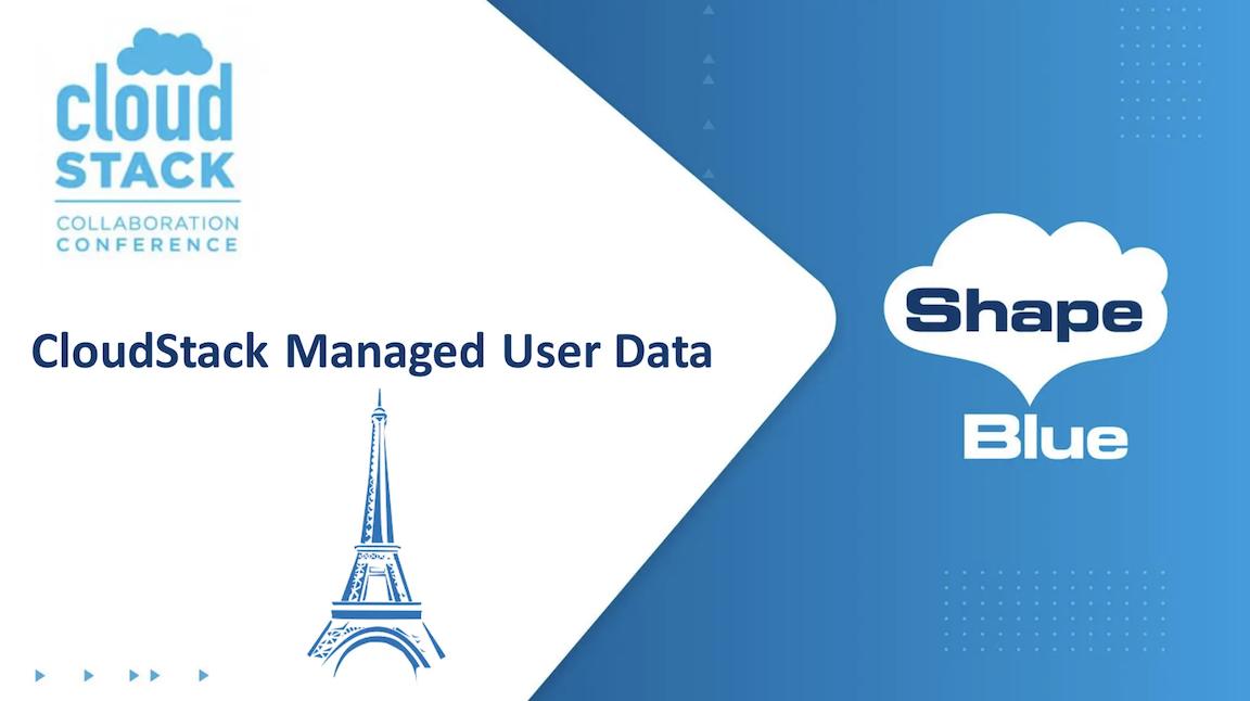 CloudStack Managed User Data - slides