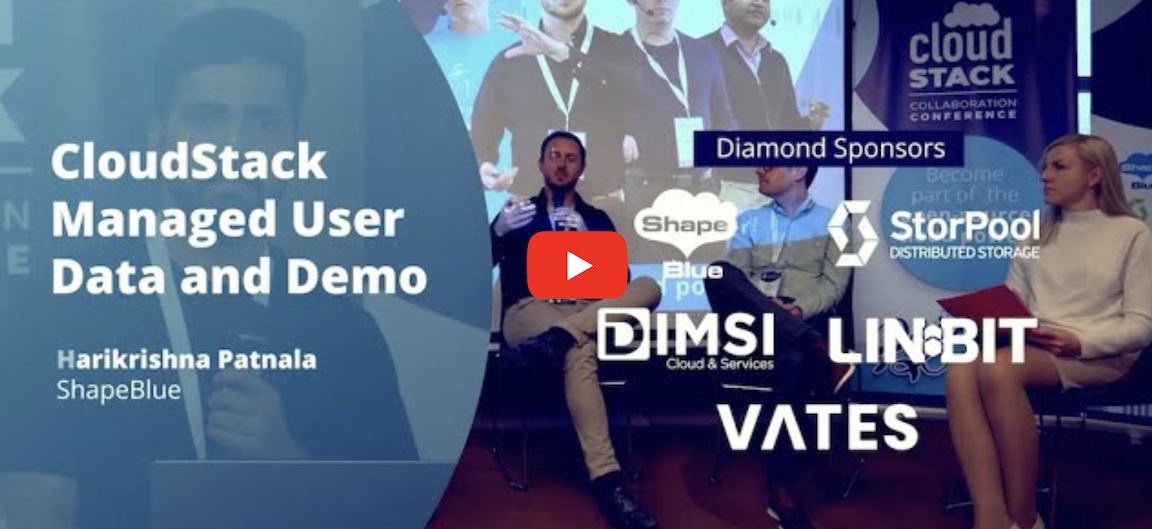 CloudStack Managed User Data - video