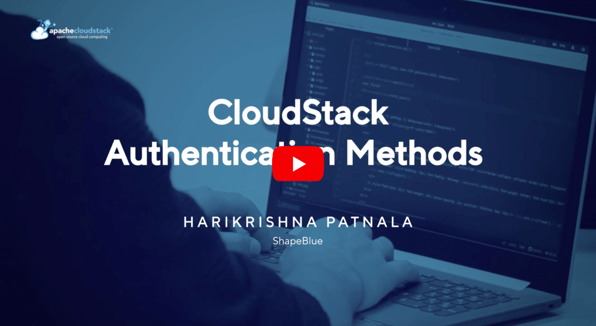 CloudStack Authentication Methods - video