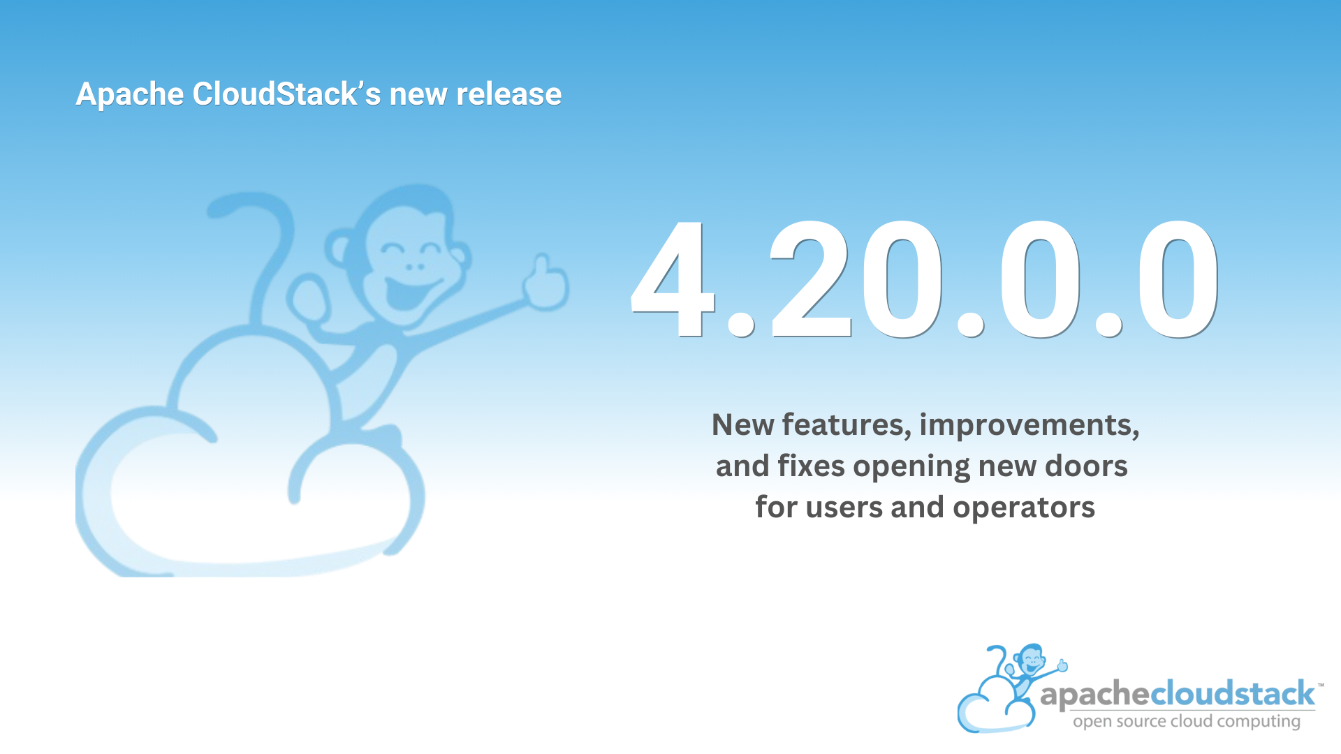 Apache CloudStack 4.20.0.0 Release